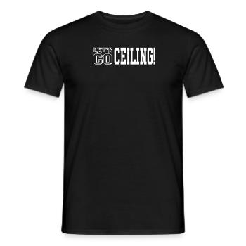 Let's Go Ceiling Fan Humor Funny Saying - Men's T-Shirt - black - Front - AI Model Male 178 light (178cm)
