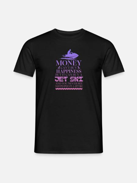 L’argent ne fait pas le bonheur, mais un avion le peut - T-shirt homme - noir