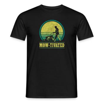 Mow-Tivated Rasenmähen Gartenarbeit - Männer T-Shirt - Schwarz - Vorne - AI Model Male 178 light (178cm)