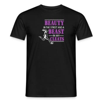 Schönheit Auf Der Straße Und Eine Bestie In - Männer T-Shirt - Schwarz - Vorne - AI Model Male 178 light (178cm)