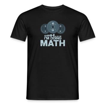Shhh... Ich Mache Mathe Gewichtheber - Männer T-Shirt - Schwarz - Vorne - AI Model Male 178 light (178cm)