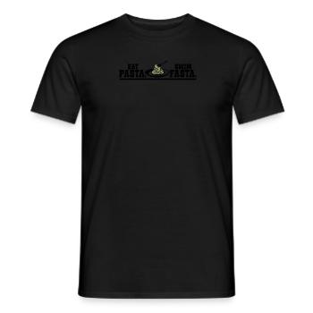 Eat Pasta Swim Fasta Lustiger Wassersport Slogan - Männer T-Shirt - Schwarz - Vorne - AI Model Male 178 light (178cm)