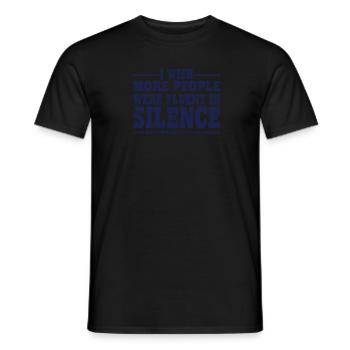 I Wish More People Were In Silence - Men's T-Shirt - black - Front - AI Model Male 178 light (178cm)