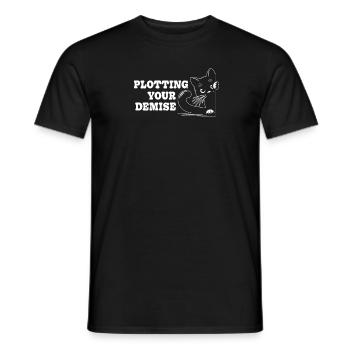Tracer votre disparition Chat drôle humoristique - T-shirt homme - noir - Devant - AI Model Male 178 light (178cm)