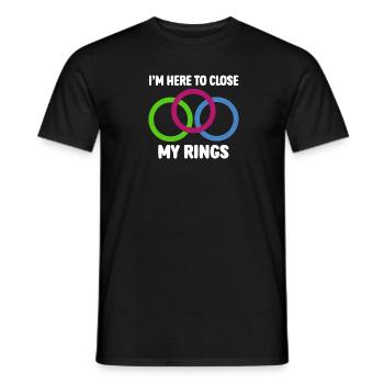 Ich Schließe Meine Ringe Fitness Motivation Sport - Männer T-Shirt - Schwarz - Vorne - AI Model Male 178 light (178cm)