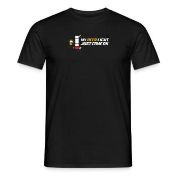 My Beer Light Goes On - Funny Beer Lover - Men's T-Shirt - black - Front - AI Model Male 178 light (178cm)