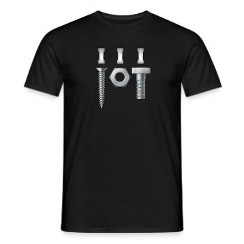 screw nut i love craftsman humorous - Men's T-Shirt - black - Front - AI Model Male 178 light (178cm)