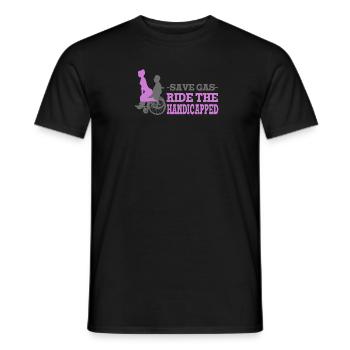 Illustration de l’autonomisation des personnes handicapées pour - T-shirt homme - noir - Devant - AI Model Male 178 light (178cm)