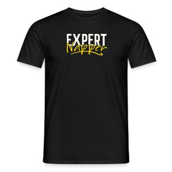 Expert Napper Humorvoller Lifestyle Für - Männer T-Shirt - Schwarz - Vorne - AI Model Male 178 light (178cm)