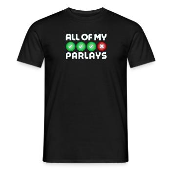 Alle Meine Wettkombinationen Humorvoller - Männer T-Shirt - Schwarz - Vorne - AI Model Male 178 light (178cm)