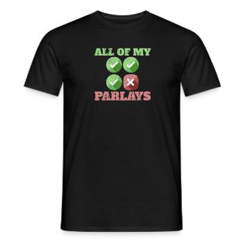 Parlay Passion pour les paris sportifs et la chance - T-shirt homme - noir - Devant - AI Model Male 178 light (178cm)