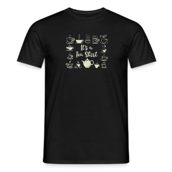 It's a Tea Shirt Funny Teacup Illustrations - Men's T-Shirt - black - Front - AI Model Male 178 light (178cm)