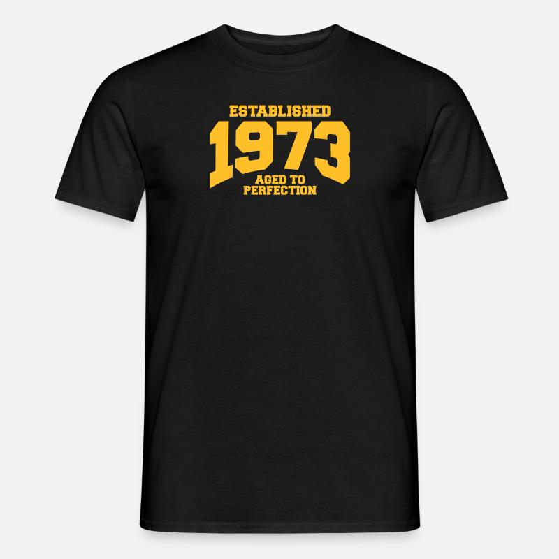 aged to perfection established 1973 (de) - Männer T-Shirt - Schwarz