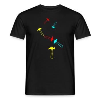 Symbole du marteau - T-shirt homme - noir - Devant - AI Model Male 178 light (178cm)