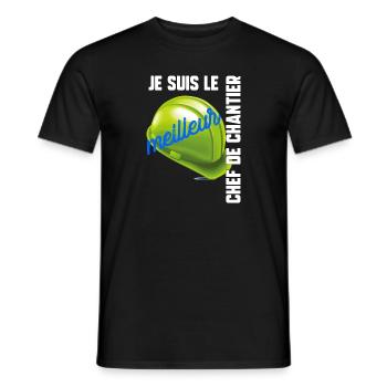 Je suis le meilleur chef de chantier - T-shirt homme - noir - Devant - AI Model Male 178 light (178cm)