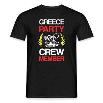 Greece Party Crew - Men's T-Shirt - black - Front - AI Model Male 178 light (178cm)
