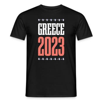 Grèce 2023 - T-shirt homme - noir - Devant - AI Model Male 178 light (178cm)