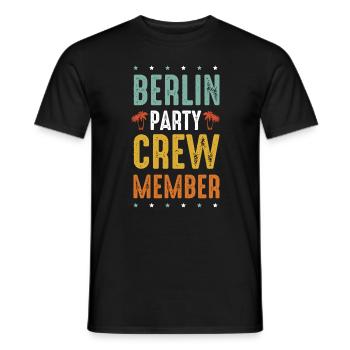 Berlin Party Crew - Männer T-Shirt - Schwarz - Vorne - AI Model Male 178 light (178cm)