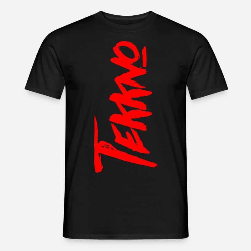 TEKKNO TECHNO HARD TEKK HARDTEKK TEKKE - Männer T-Shirt - Schwarz