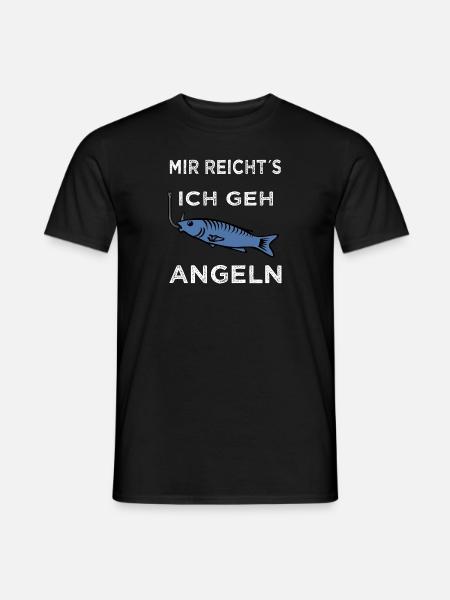 Mir reicht s ich geh Angeln - Männer T-Shirt - Schwarz