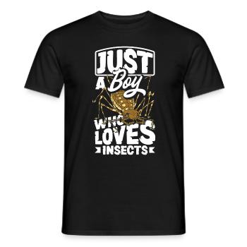 Entomology Entomologist Bugs Just A Boy Who Loves - Männer T-Shirt - Schwarz - Vorne - AI Model Male 178 light (178cm)