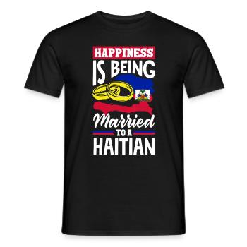 Haïti Haïti Drapeau Haïti Citation drôle - T-shirt homme - noir - Devant - AI Model Male 178 light (178cm)