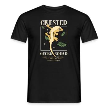 Crested Geckos Cute Lizard Tropic Animal Reptiles - Men's T-Shirt - black - Front - AI Model Male 178 light (178cm)