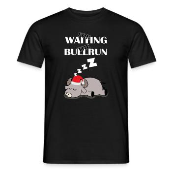 Waiting for the bullrun christmas gift - T-shirt homme - noir - Devant - AI Model Male 178 light (178cm)