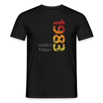 1983 Édition limitée - T-shirt homme - noir - Devant - AI Model Male 178 light (178cm)