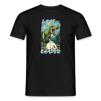 Dino Trex I Eat Camper - Camping Holidays - Men's T-Shirt - black - Front - AI Model Male 178 light (178cm)