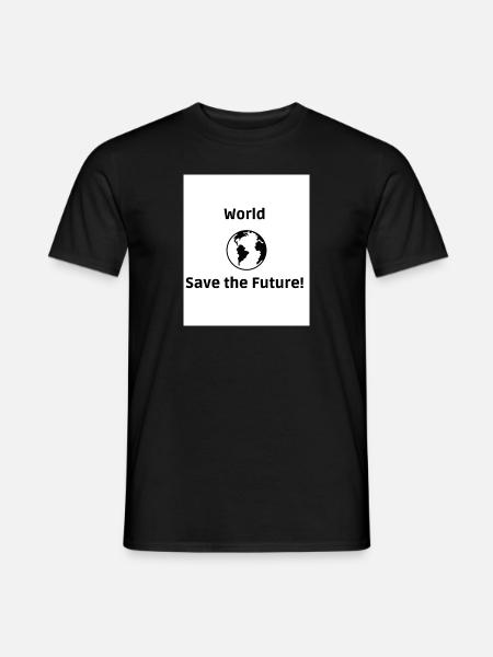 Save the World - Männer T-Shirt - Schwarz