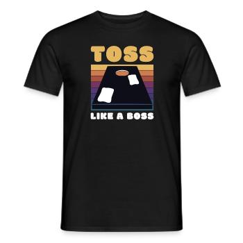 Cornhole Sommer Spiel Geschenk - Männer T-Shirt - Schwarz - Vorne - AI Model Male 178 light (178cm)