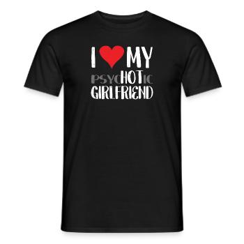 I Love My PsycHOTic Girlfriend Paare Humor Männer - Männer T-Shirt - Schwarz - Vorne - AI Model Male 178 light (178cm)