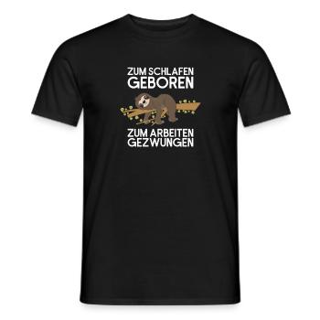 Fauler Faulenzer Relax Faultier Spruch Arbeit - Männer T-Shirt - Schwarz - Vorne - AI Model Male 178 light (178cm)