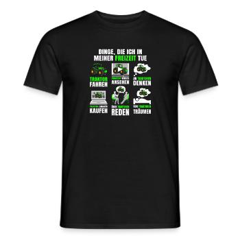 Landwirtschaft Dinge In Meiner Freizeit Traktor - Männer T-Shirt - Schwarz - Vorne - AI Model Male 178 light (178cm)