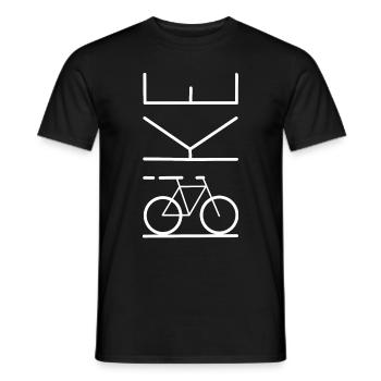 Bike bike biker - Men's T-Shirt - black - Front - AI Model Male 178 light (178cm)
