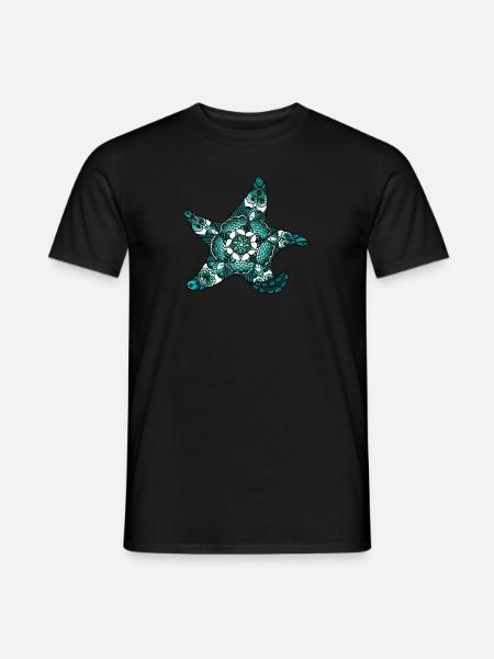 Mandala Starfish - Männer T-Shirt - Schwarz