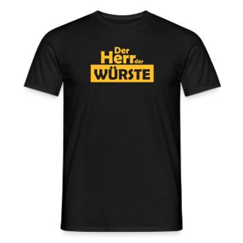 der herr der würste - Männer T-Shirt - Schwarz - Vorne - AI Model Male 178 light (178cm)