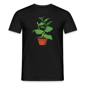 Plant Fight between Tobacco and Dodder - Men's T-Shirt - black - Front - AI Model Male 178 light (178cm)