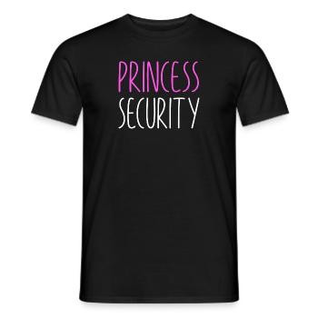 Papa Père Fille Paternité Princesse Sécurité - T-shirt homme - noir - Devant - AI Model Male 178 light (178cm)