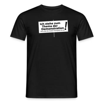 Wortspiele auf Demo - Männer T-Shirt - Schwarz - Vorne - AI Model Male 178 light (178cm)