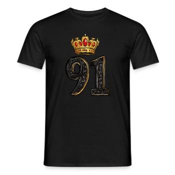 91 Number Crown - Men's T-Shirt - black - Front - AI Model Male 178 light (178cm)