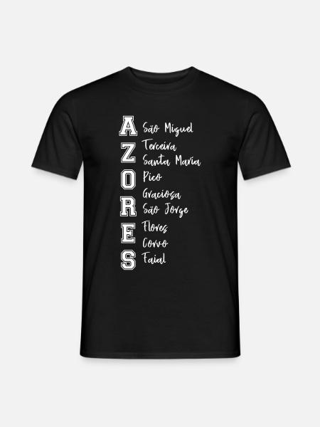 9 Inseln Azoren / Azores - Männer T-Shirt - Schwarz