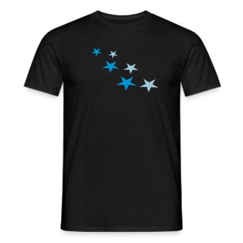 Stars - Men's T-Shirt - black - Front - AI Model Male 178 light (178cm)