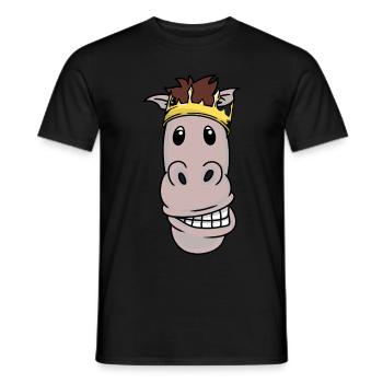 King Horse Pony Crown Royal King Fantasy Xmas - Men's T-Shirt - black - Front - AI Model Male 178 light (178cm)
