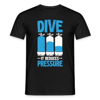 Plongée Il réduit la pression Plongée Aquatique Scu - T-shirt homme - noir - Devant - AI Model Male 178 light (178cm)