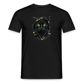 Katzenkopf Schwarze Katze Bombay Happy Cat Katzen - Männer T-Shirt - Schwarz - Vorne - AI Model Male 178 light (178cm)