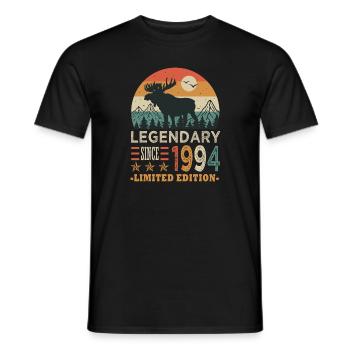 1994 legendary anniversaire Né en 1994 - T-shirt homme - noir - Devant - AI Model Male 178 light (178cm)