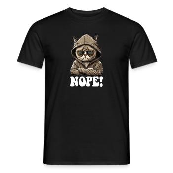 Nope! Neinsager - Mitarbeiter Arbeitskollegen - Männer T-Shirt - Schwarz - Vorne - AI Model Male 178 light (178cm)