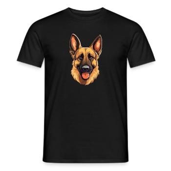 Just A Girl Who Loves German Shepherd für - Männer T-Shirt - Schwarz - Vorne - AI Model Male 178 light (178cm)
